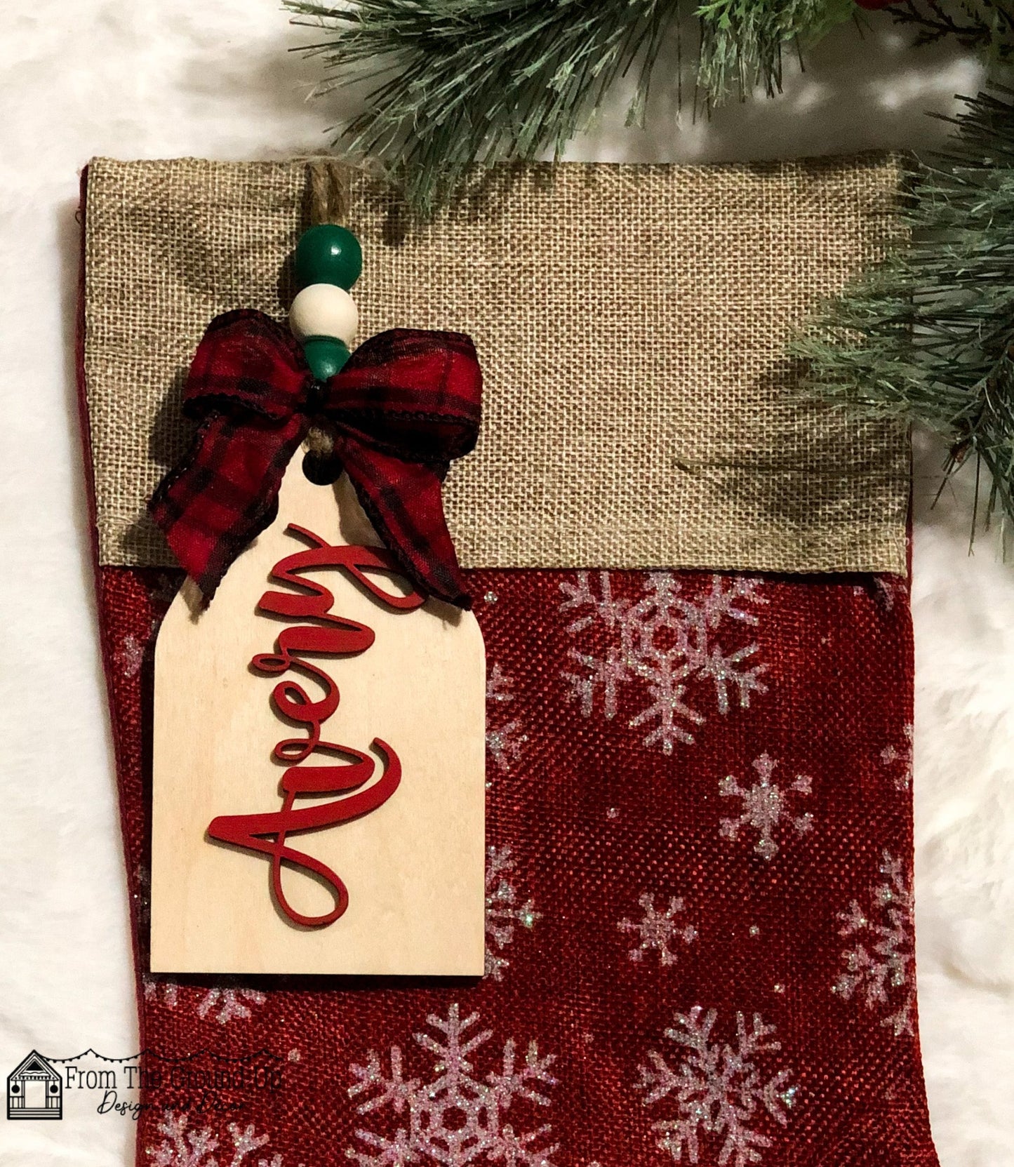 Customizable Wooden Stocking Tags