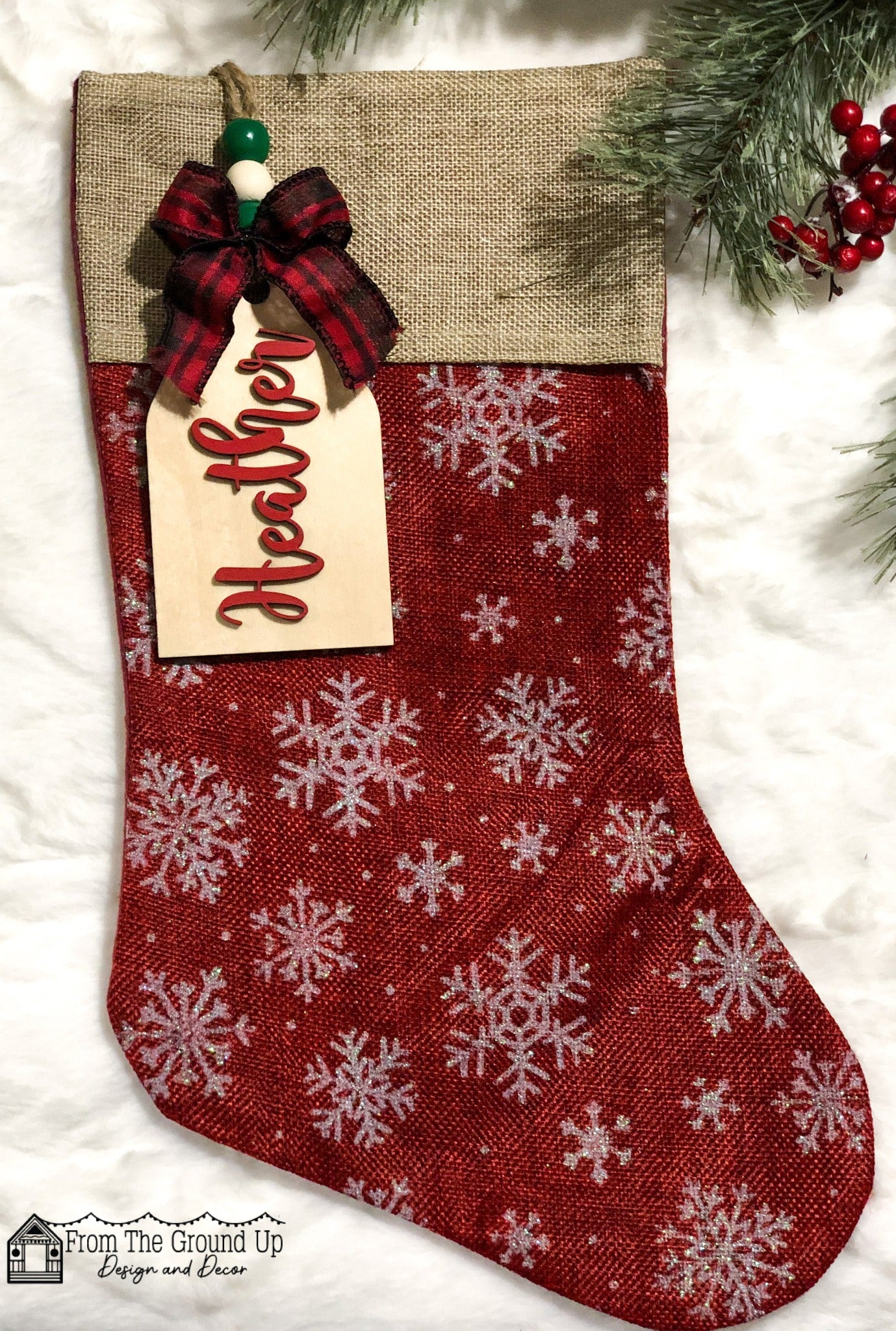 Customizable Wooden Stocking Tags