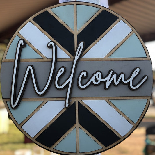 Quilt Style Welcome Sign