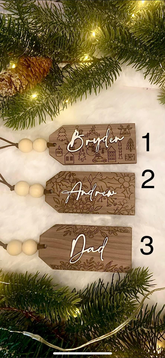 Customizable Engraved Stocking Tags